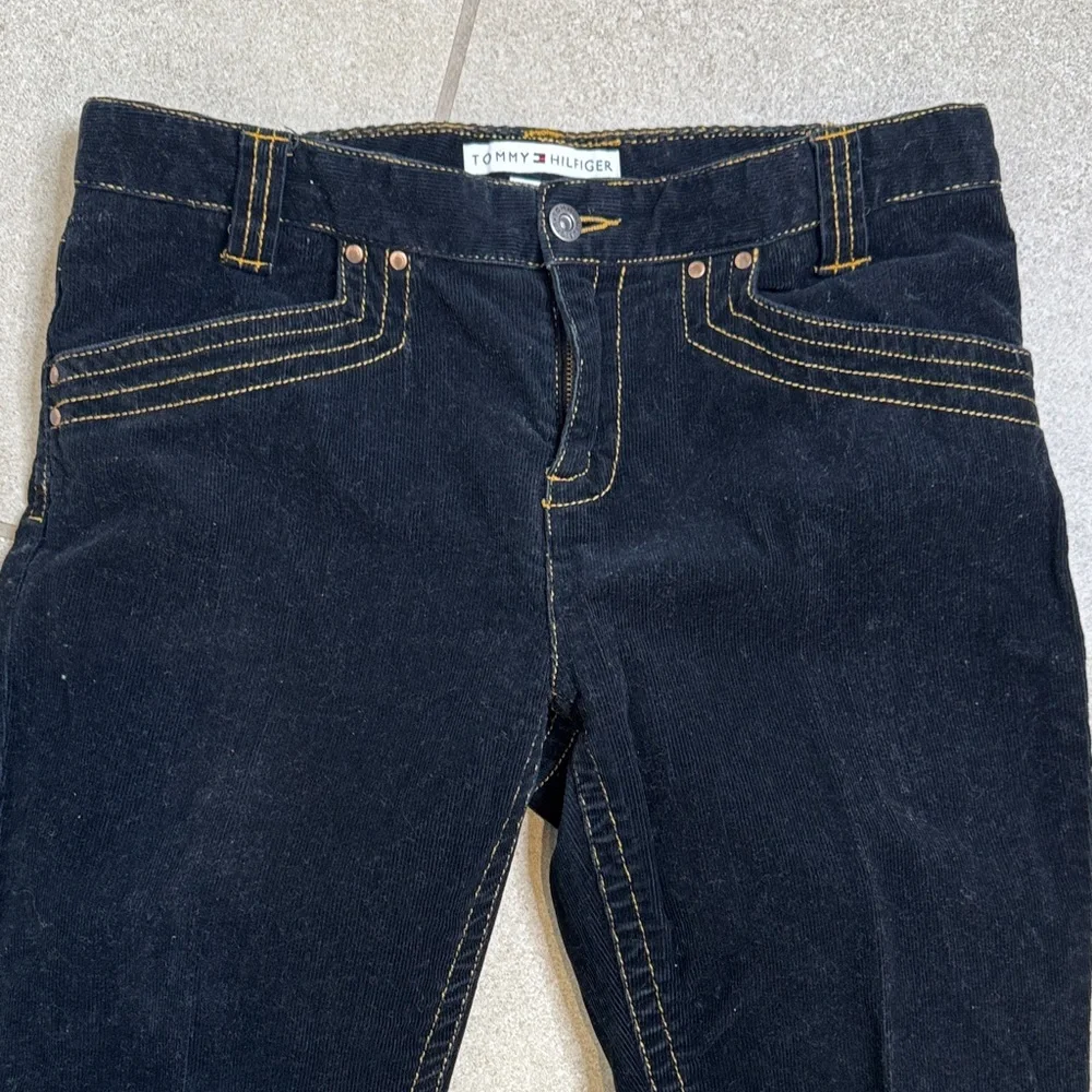 Corduroy Tommy Hilfiger Women's Black Hipster Boot Jeans